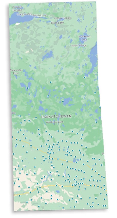 In your community map of SK small